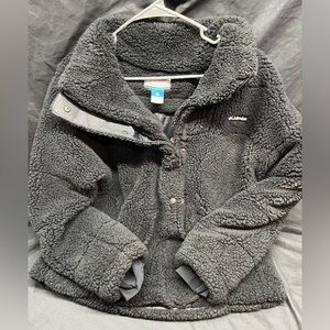 Columbia women’s fleece jacket size large zip and button